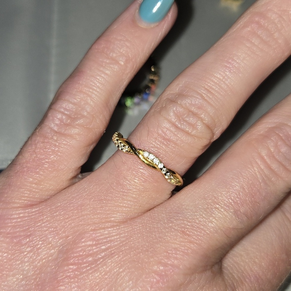 ๐น๏ธMoissanite๐น๏ธEternity Band๐ 14kt RG Over 925 Sterling Silver Sz 7 Etsy โจNEWโจ - Picture 6 of 6